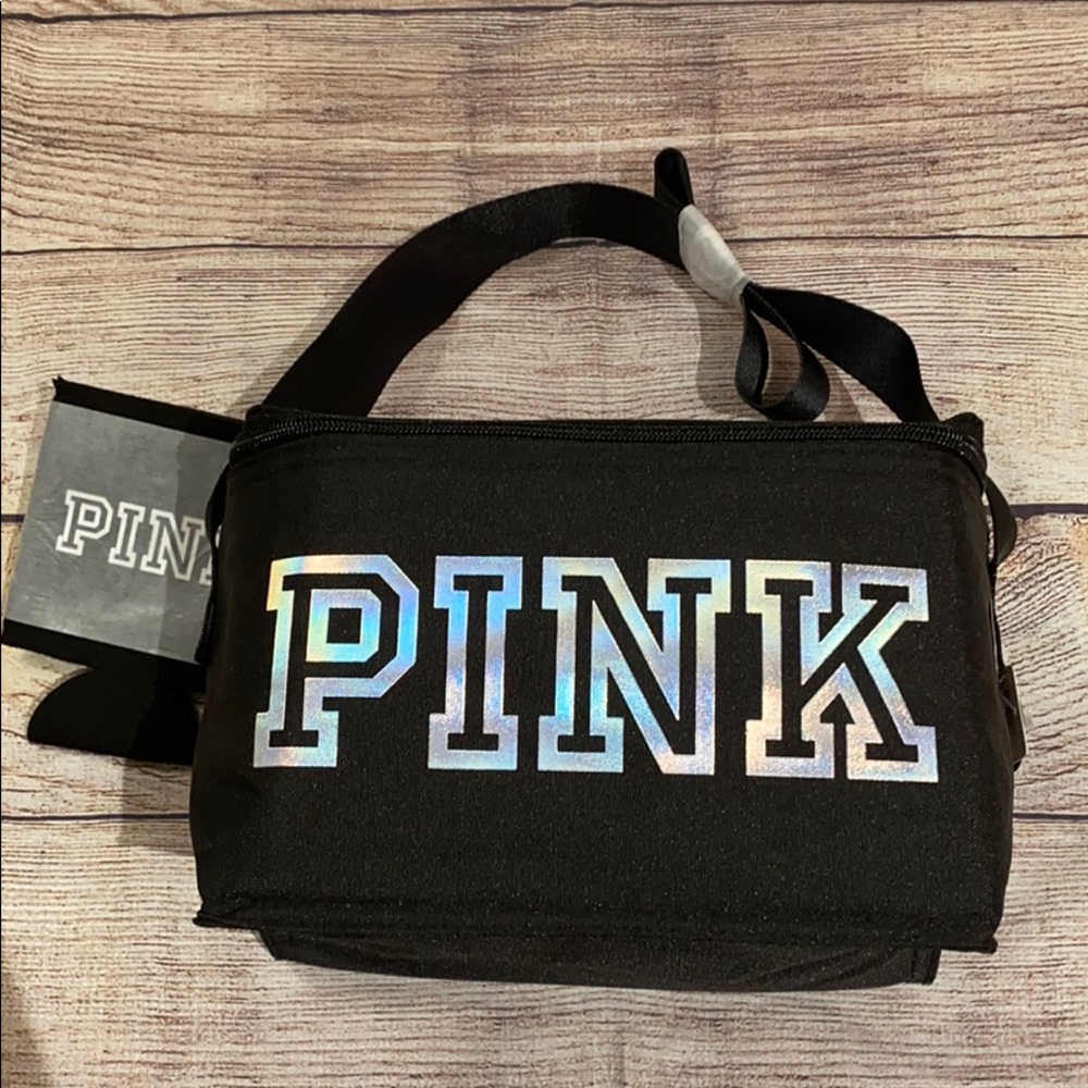 Victoria’s Secret PINK Cooler Black Silver NWT